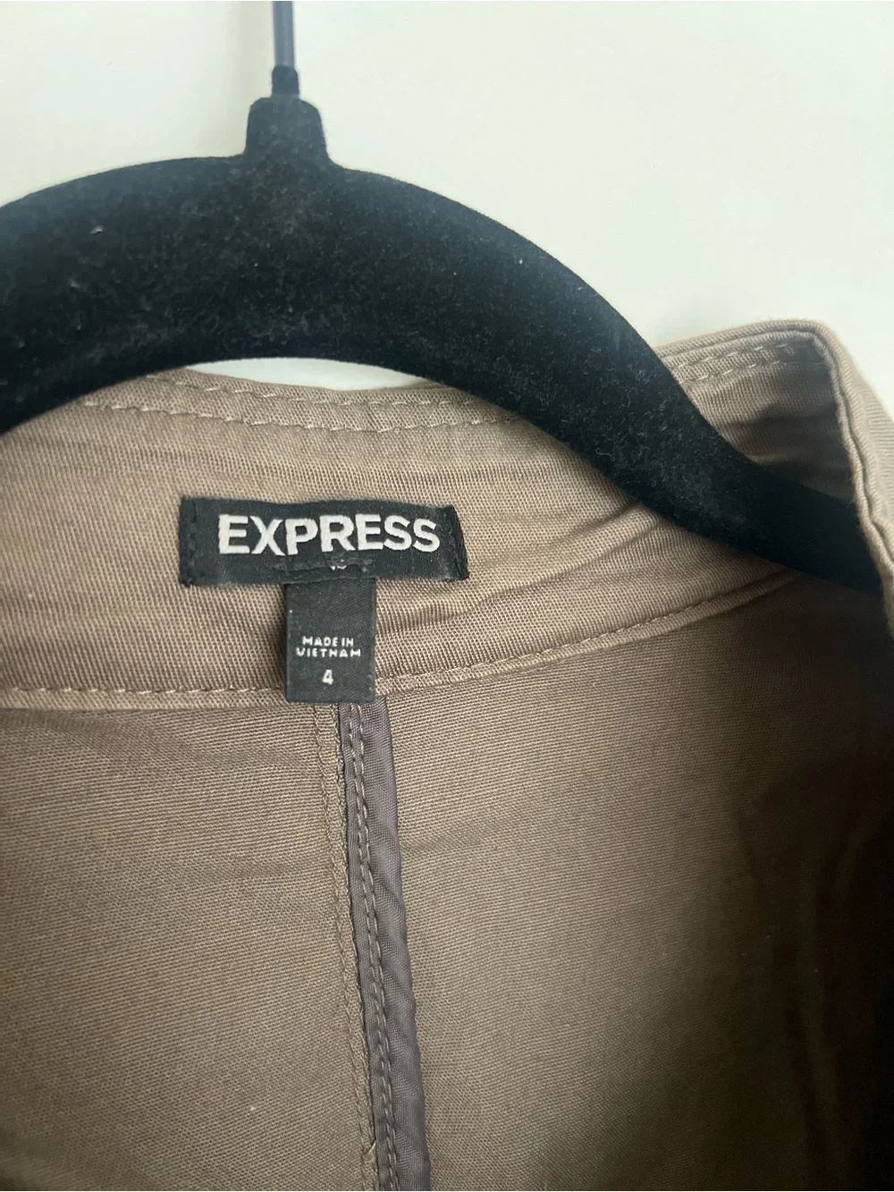 Express Olive Utility Zip Jacket - Picture 2 of 4